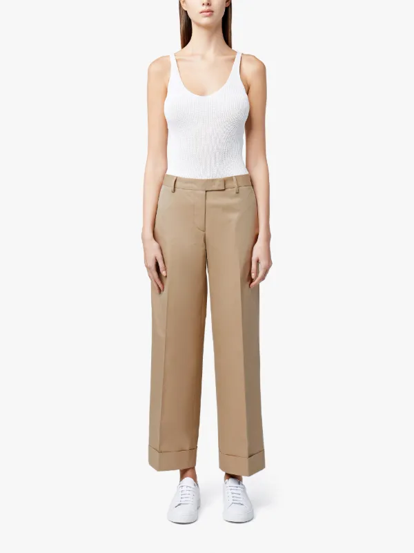 Honey Cotton Wide Leg Trousers