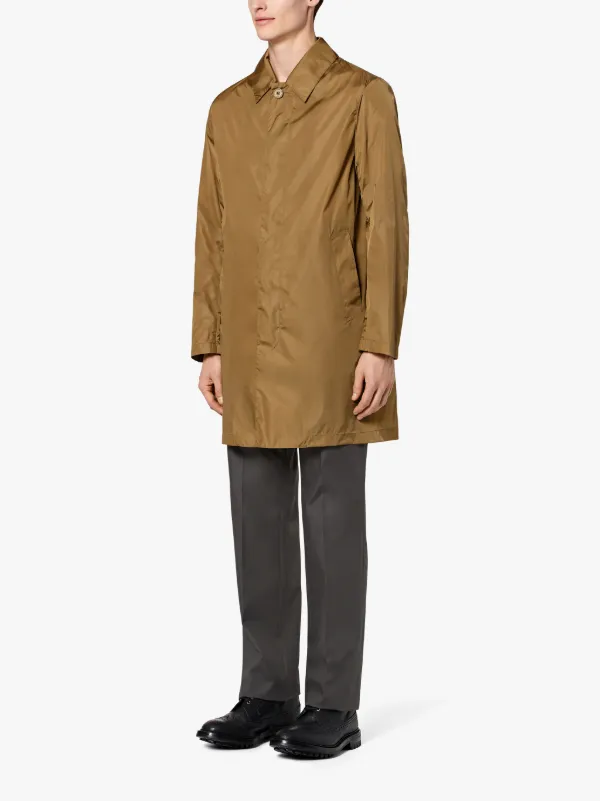 hooded midi raincoat