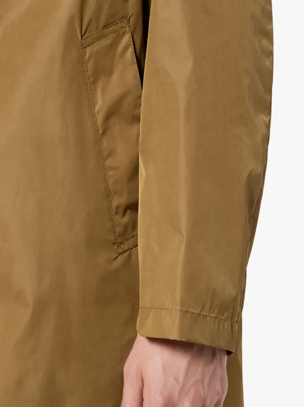 hooded midi raincoat