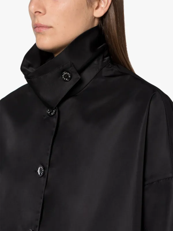 HUMBIE Black Nylon Overcoat