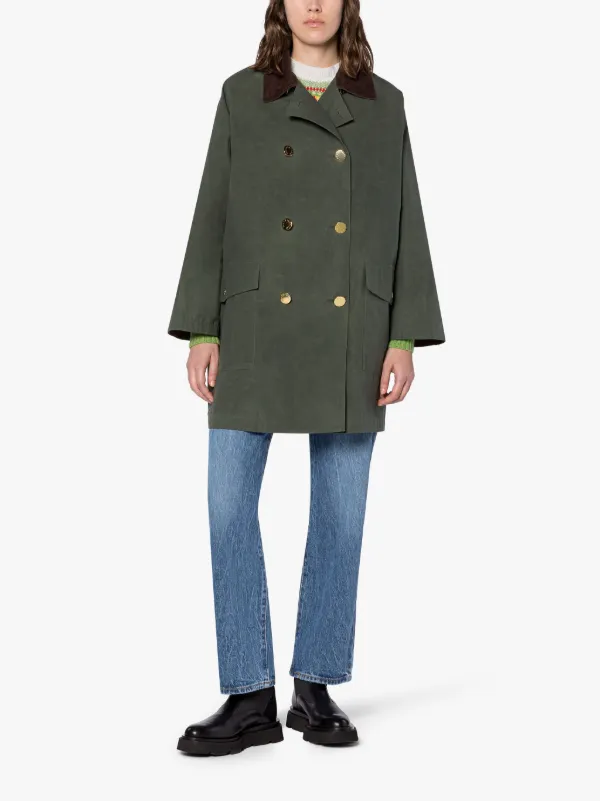 Single breasted coat waxed cotton Clearance