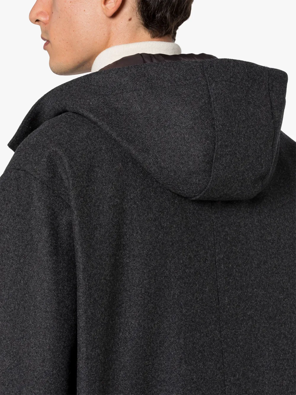 【NEW限定品】 HUMBIE HOOD Mackintosh | Overcoat Wool Charcoal ジャケット・アウター