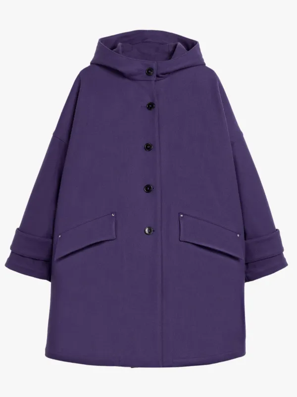 HUMBIE HOOD Purple Wool Overcoat