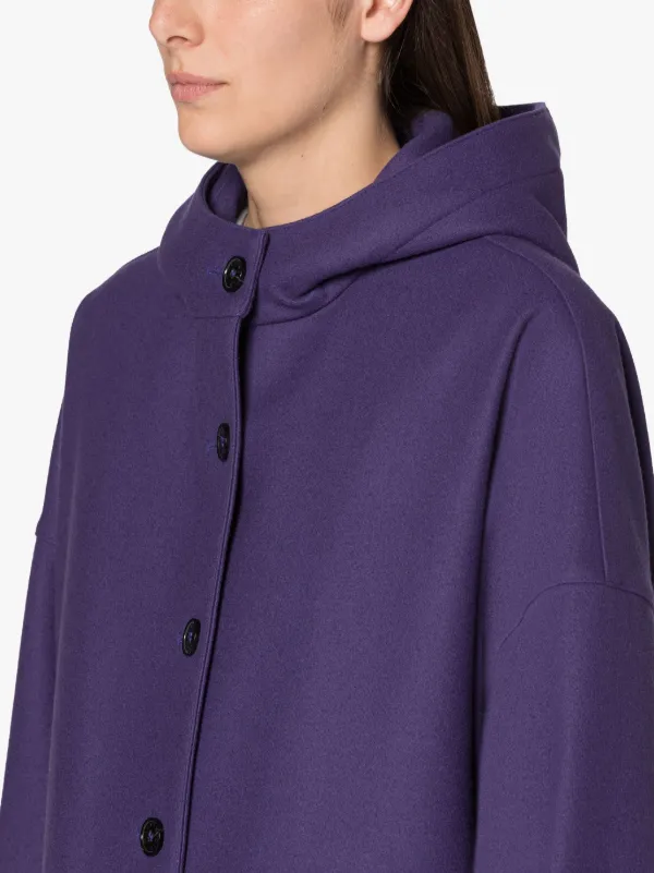 HUMBIE HOOD Purple Wool Overcoat