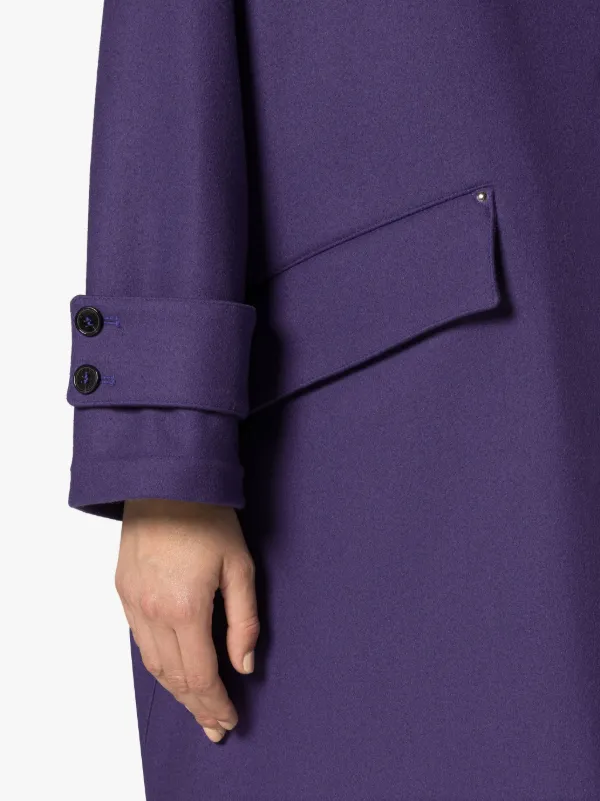 HUMBIE HOOD Purple Wool Overcoat