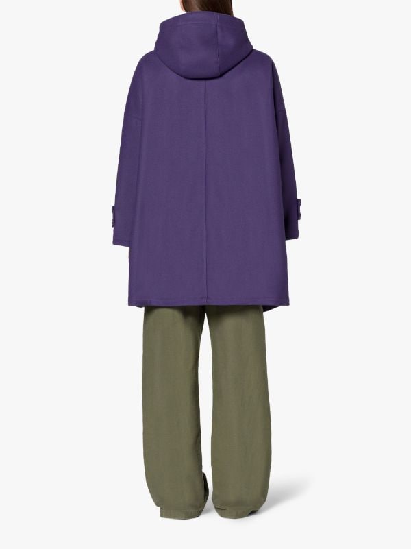 HUMBIE HOOD Purple Wool Overcoat