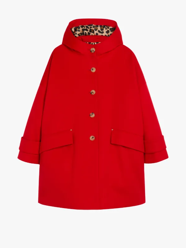 HUMBIE HOOD Scarlet Storm System Wool Overcoat | LM-1084F