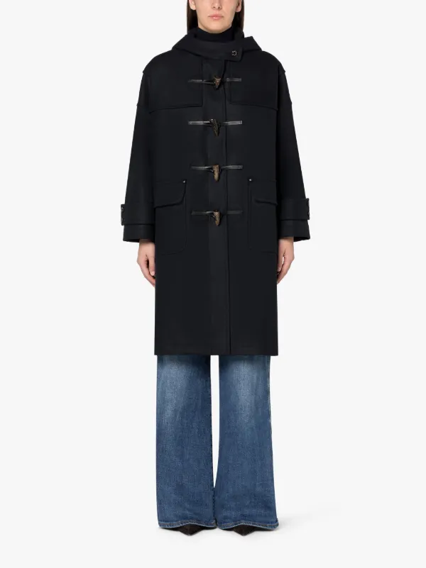 HUMBIE Navy Wool Duffle Coat