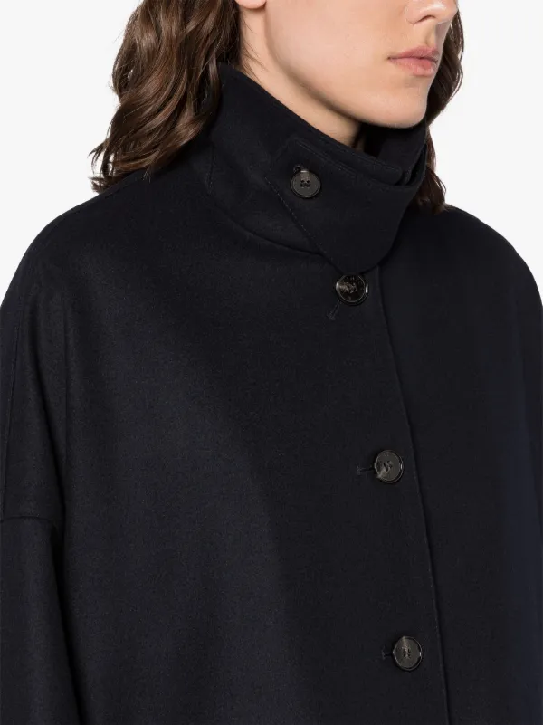 HUMBIE Navy Wool Overcoat