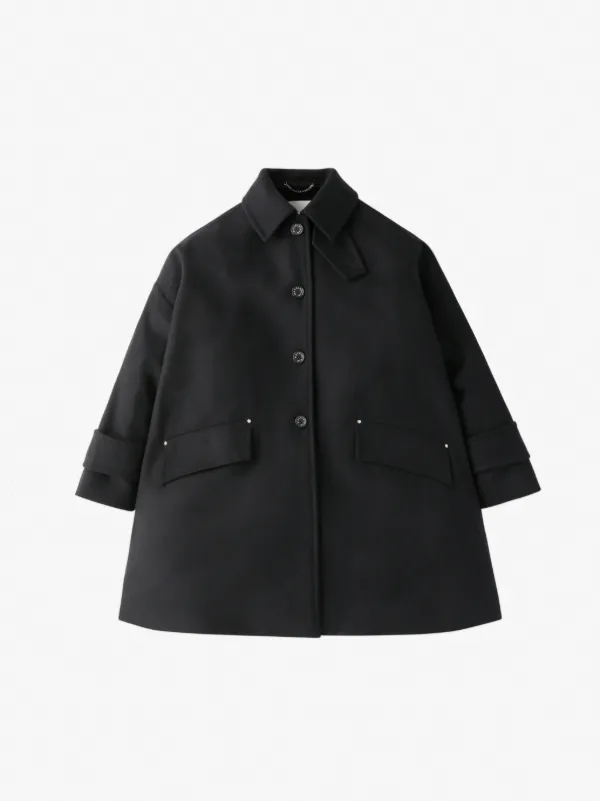 HUMBIE OVERSIZED SHORT COAT BLACK | LM-1007F_LS | MACKINTOSH