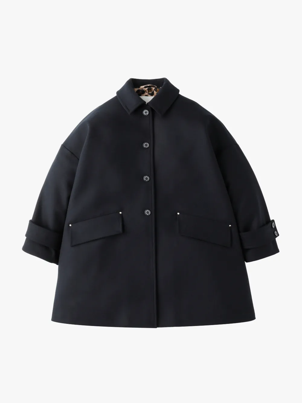 HUMBIE OVERSIZED SHORT COAT BLACK | LM-1007F_LS | MACKINTOSH