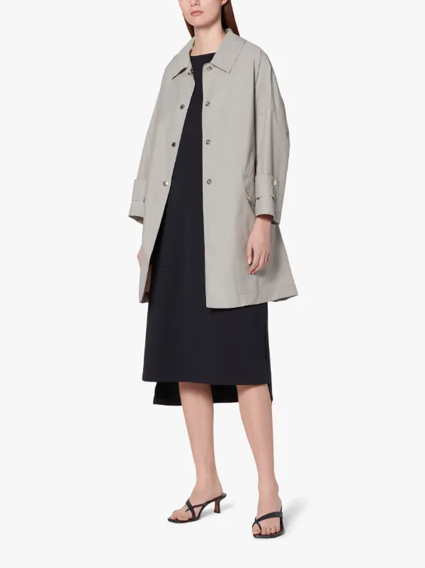 HUMBIE Sand Rain System Wool Blend Cropped Sleeve Overcoat | LM-1007B