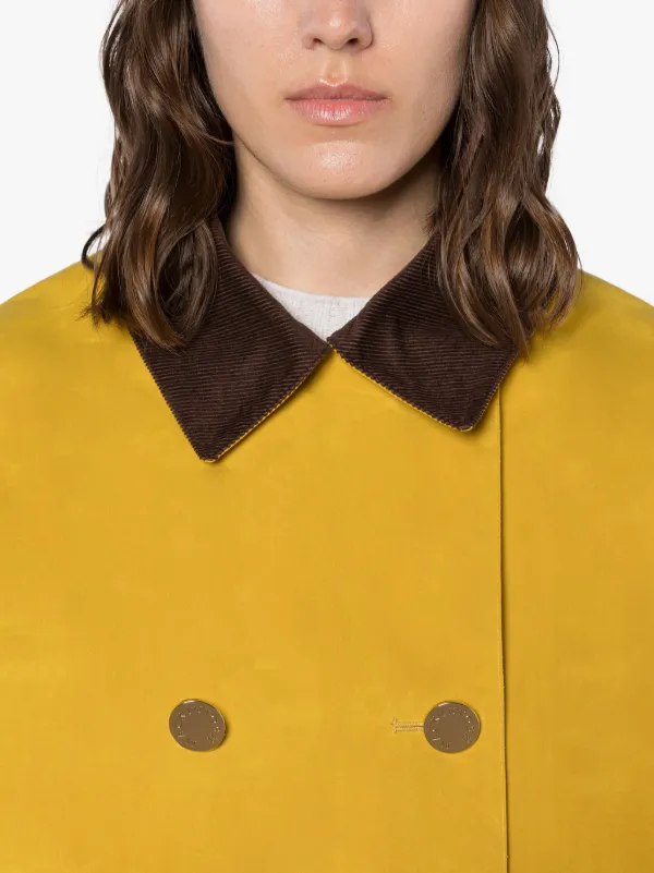 On sale HUMBIE Yellow Waxed Cotton Overcoat Mackintosh
