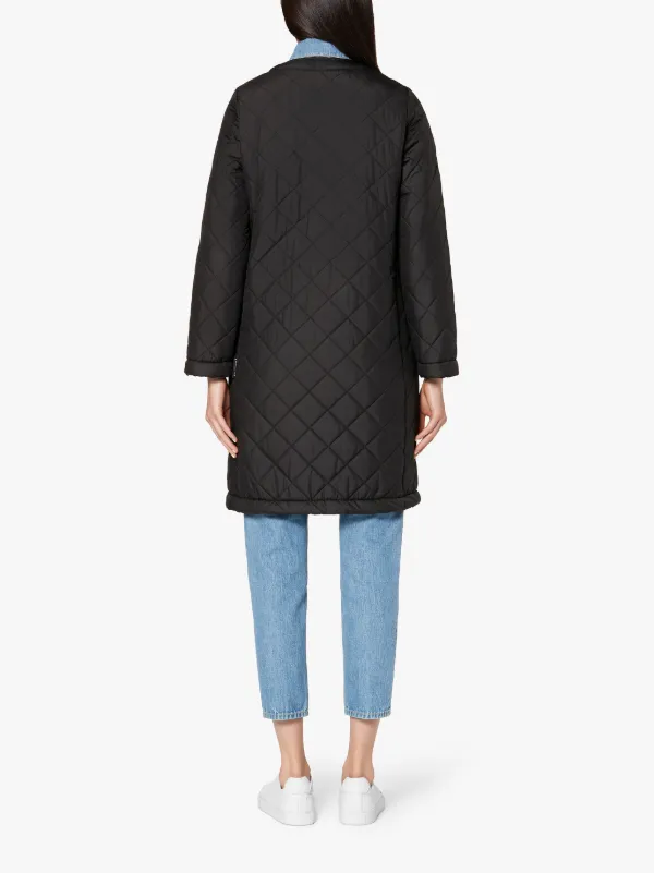 HUNA Black Quilted Coat | LQ-1006