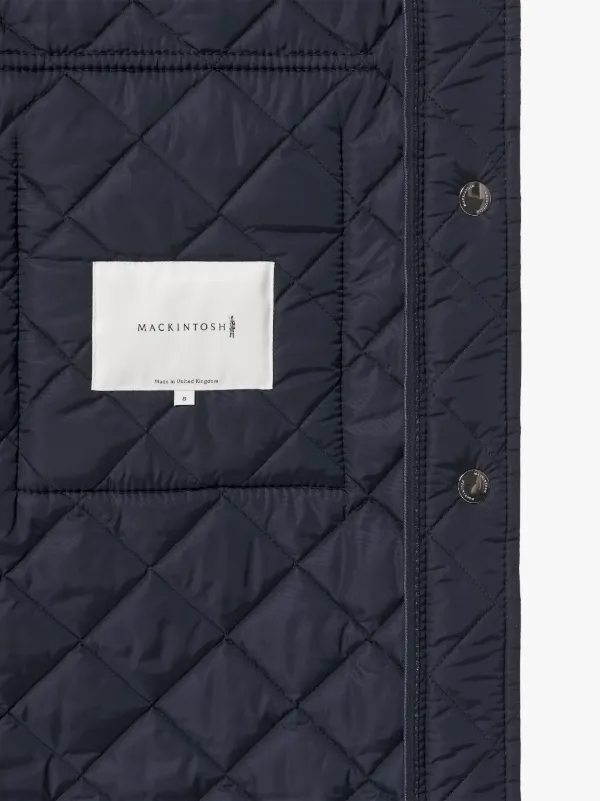 HUNA Navy Quilted Nylon Coat | LQ-1006