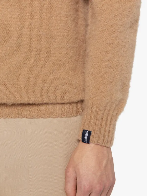 HUTCHINS Beige Wool Crewneck Sweater