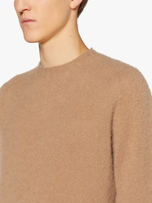 HUTCHINS Beige Wool Crewneck Sweater