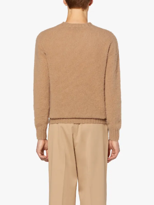 HUTCHINS Beige Wool Crewneck Sweater