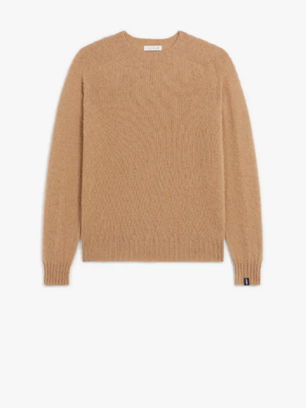 HUTCHINS Beige Wool Crewneck Sweater