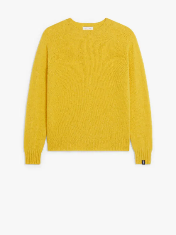 Yellow round hot sale neck sweater