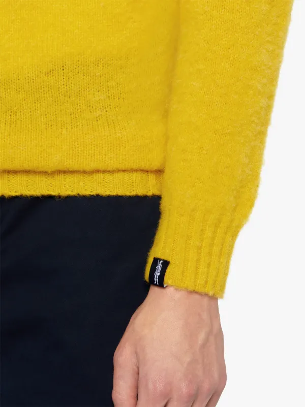 HUTCHINS Bright Yellow Wool Crewneck Sweater