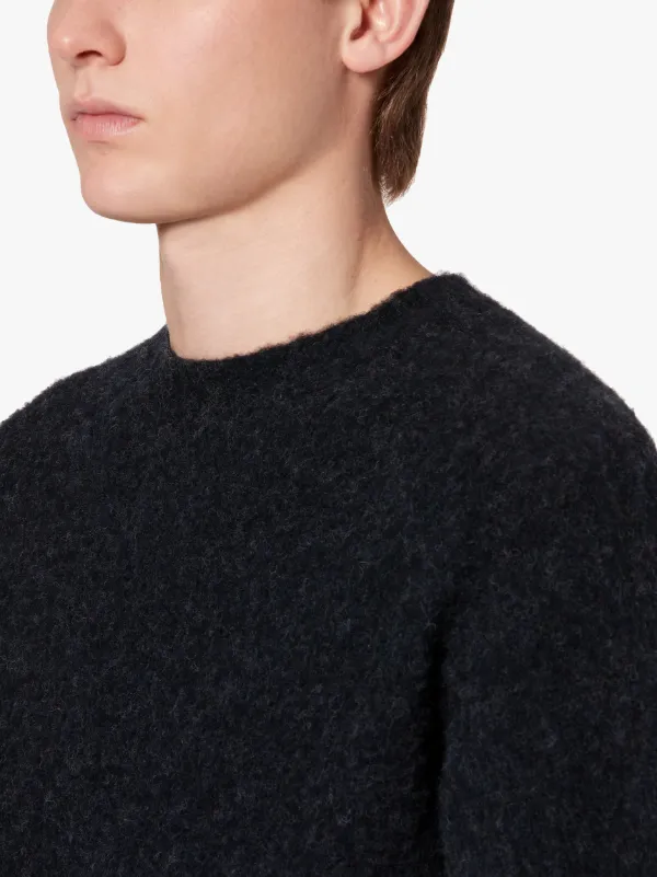 HUTCHINS Charcoal Wool Crew Neck Sweater