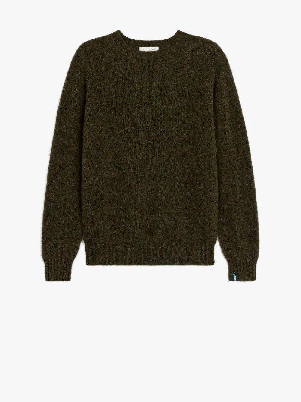 HUTCHINS Dark Green Wool Crewneck Sweater Mackintosh