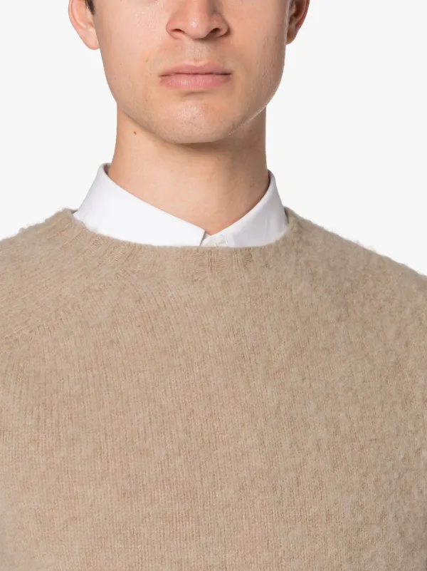 HUTCHINS Oatmilk Wool Crewneck Sweater