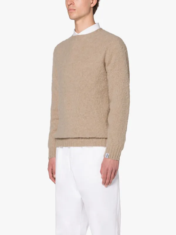 HUTCHINS Oatmilk Wool Crewneck Sweater