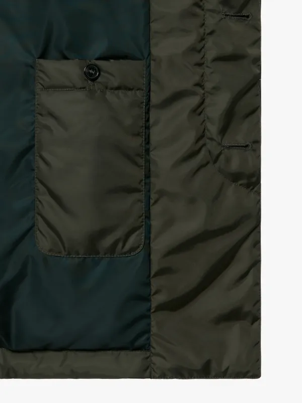 IMPERIAL Dark Green Nylon Thermal Short Coat | GMC-10