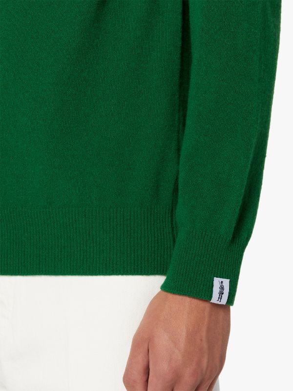 IN AND OUT Green Wool Sweater | GKM-203
