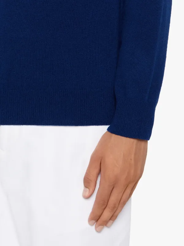 IN AND OUT Navy Wool Sweater | GKM-203