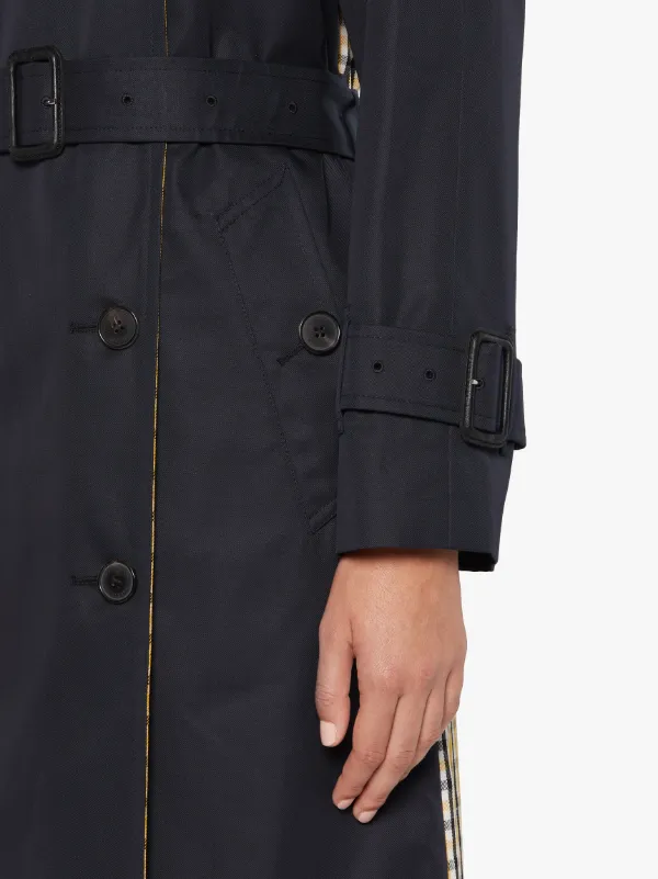 Ink Gabardine Cotton Colour Block Trench Coat | LM-062BS/CB