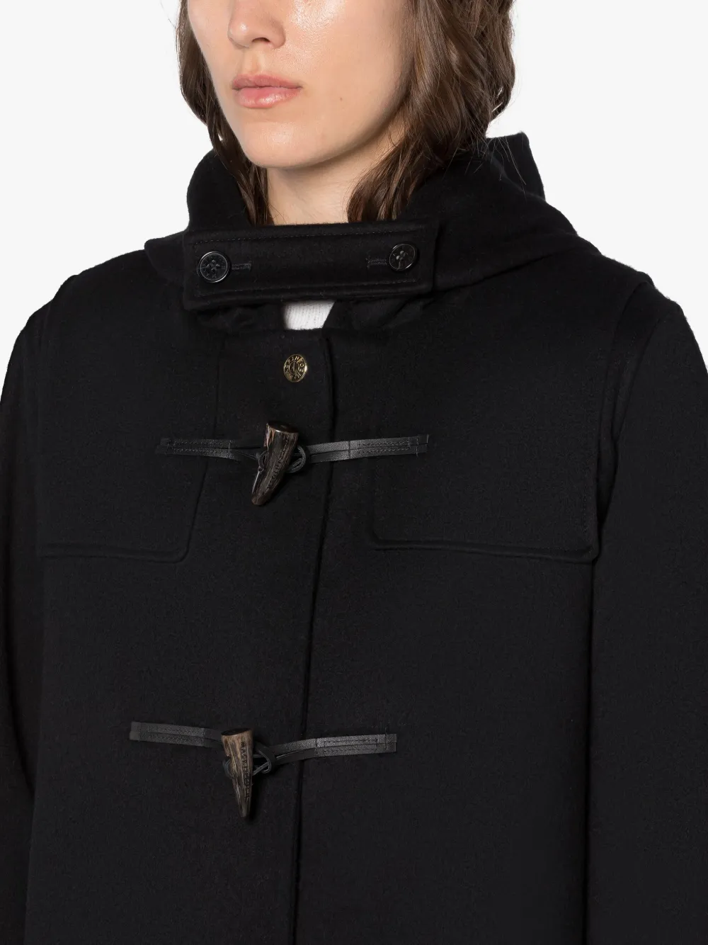 激安超特価 最大80%オフ  On sale | INVERALLAN Black Wool Duffle Coat | Mackintosh ジャケット・アウター