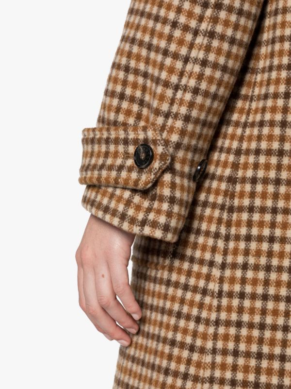 Mens check wool outlet coat