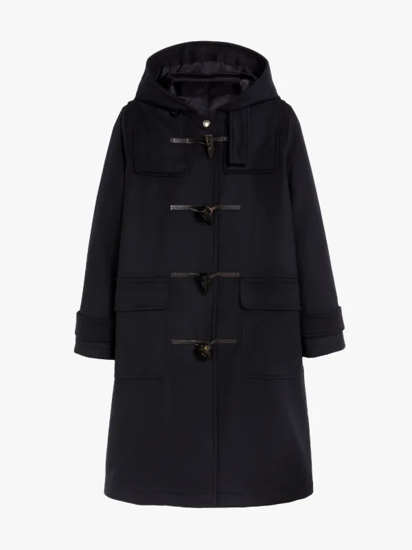 INVERALLAN Navy Wool & Cashmere Duffle Coat | LM-1090BS