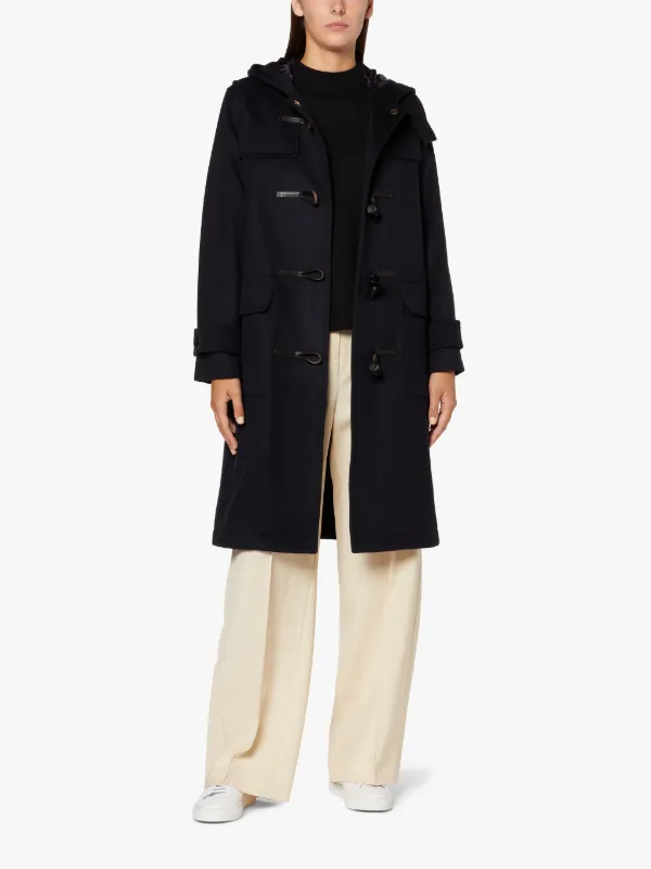 INVERALLAN Navy Wool & Cashmere Duffle Coat | LM-1090BS