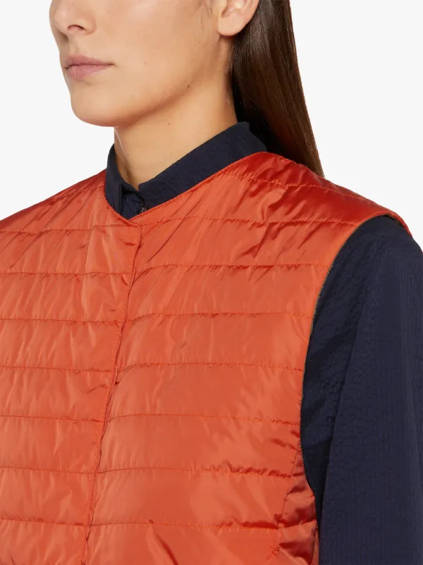 ISABEL Orange Nylon Liner Vest | LQV-007