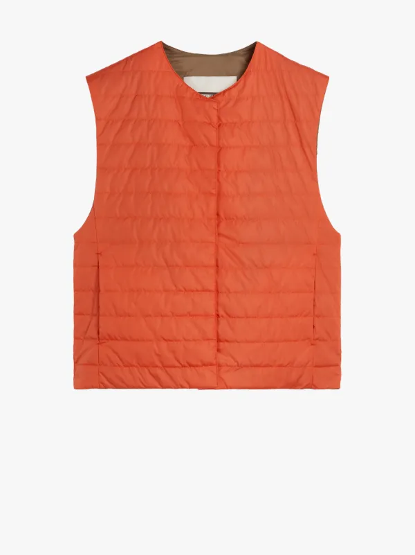 ISABEL Orange Nylon Liner Vest | LQV-007