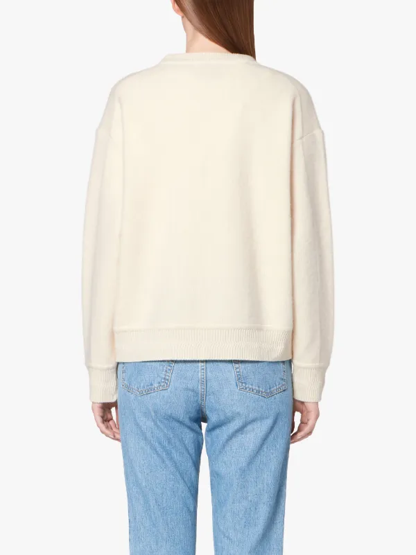 Ivory Cashmere Blend crew neck Sweater | WCS-1003