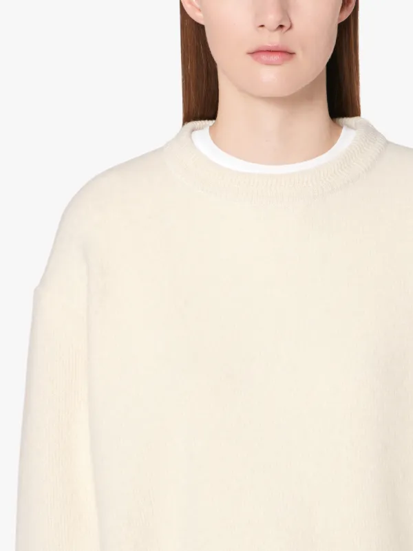 Ivory Cashmere Blend crew neck Sweater | WCS-1003