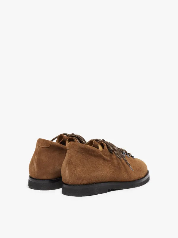 JACQUES SOLOVIÈRE Chocolate Suede Lace-Up Shoes