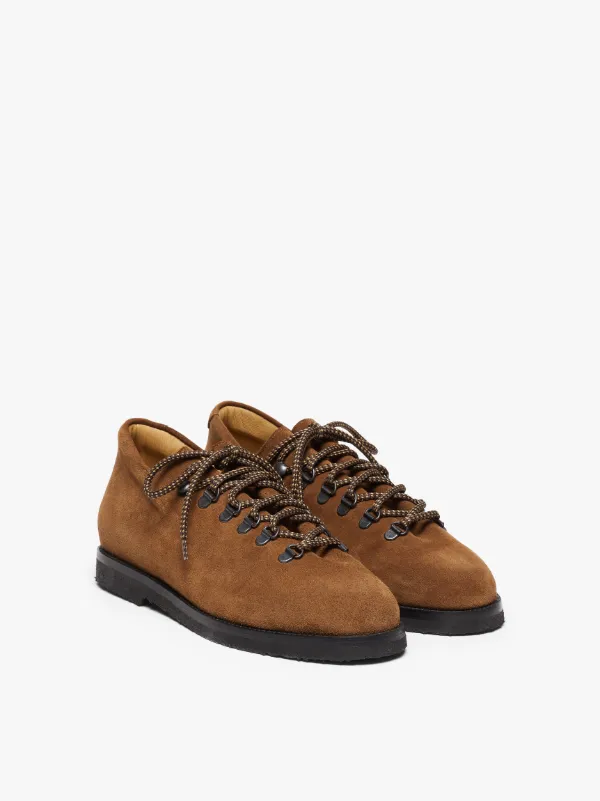 JACQUES SOLOVIÈRE Chocolate Suede Lace-Up Shoes