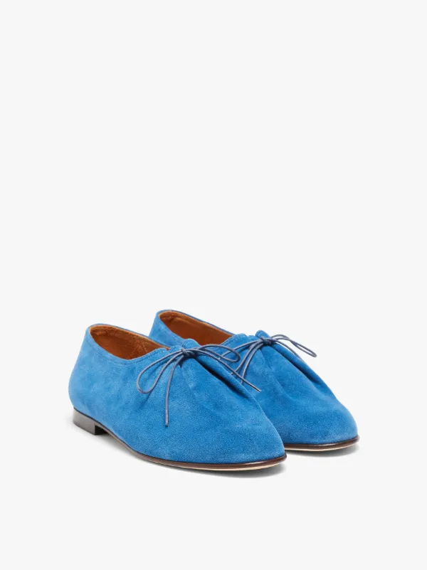 Cobalt Blue Suede Lace-Up 