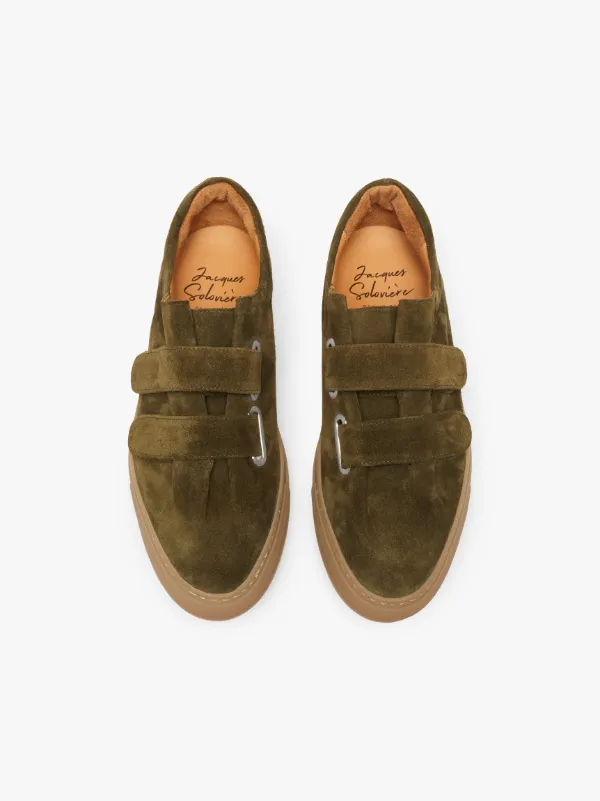 JACQUES SOLOVIÈRE Kahki Suede VELCRO® Sneakers