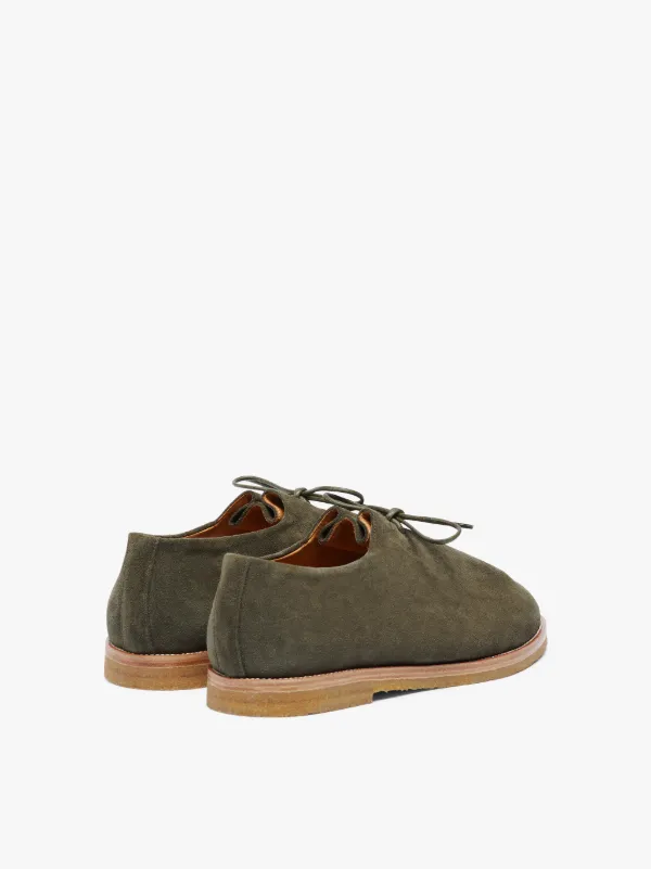 JACQUES SOLOVIÈRE Khaki Suede Lace Up Shoes