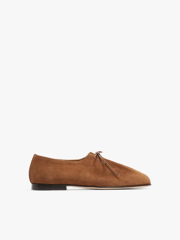 JACQUES SOLOVIÈRE Tobacco Suede Lace-Up Shoes