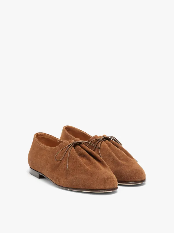 JACQUES SOLOVIÈRE Tobacco Suede Lace-Up Shoes