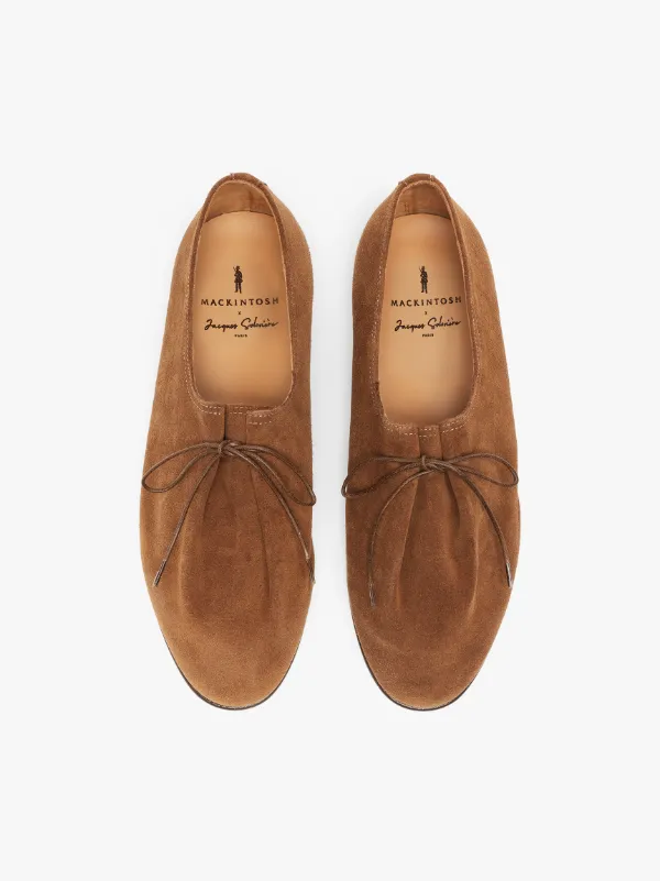 JACQUES SOLOVIÈRE Tobacco Suede Lace-Up Shoes