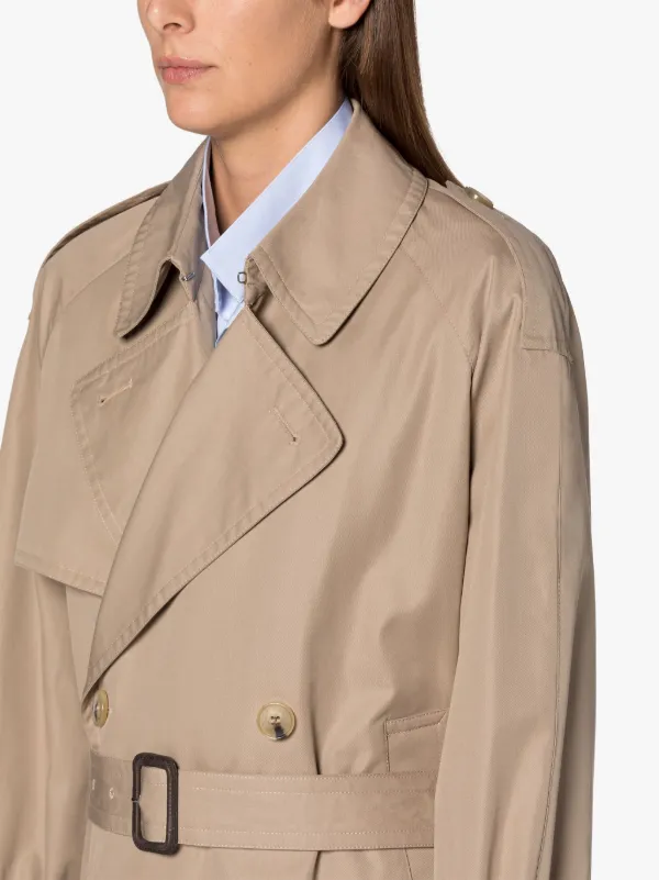 JAMIE U Sand Cotton Oversized Trench Coat